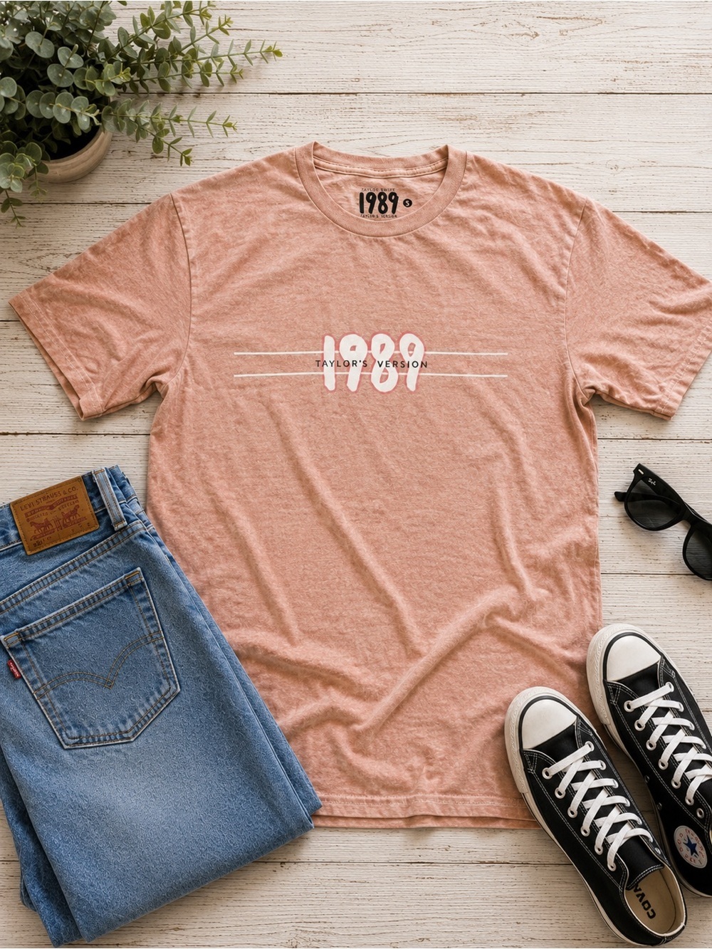 Taylor Swift 1989 Taylor’s Version Graphic Tee Official Merch Pink Size Large